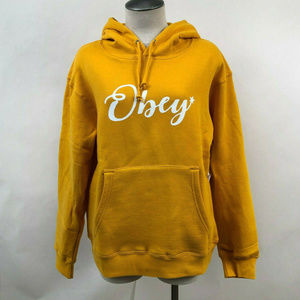 Obey Box Hoodie Sweatshirt "Starry Script" Gold
